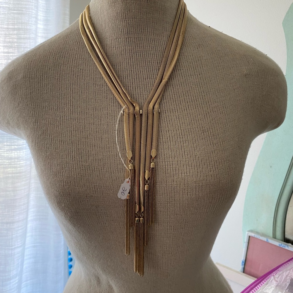 Jules B signed snake chain necklace.